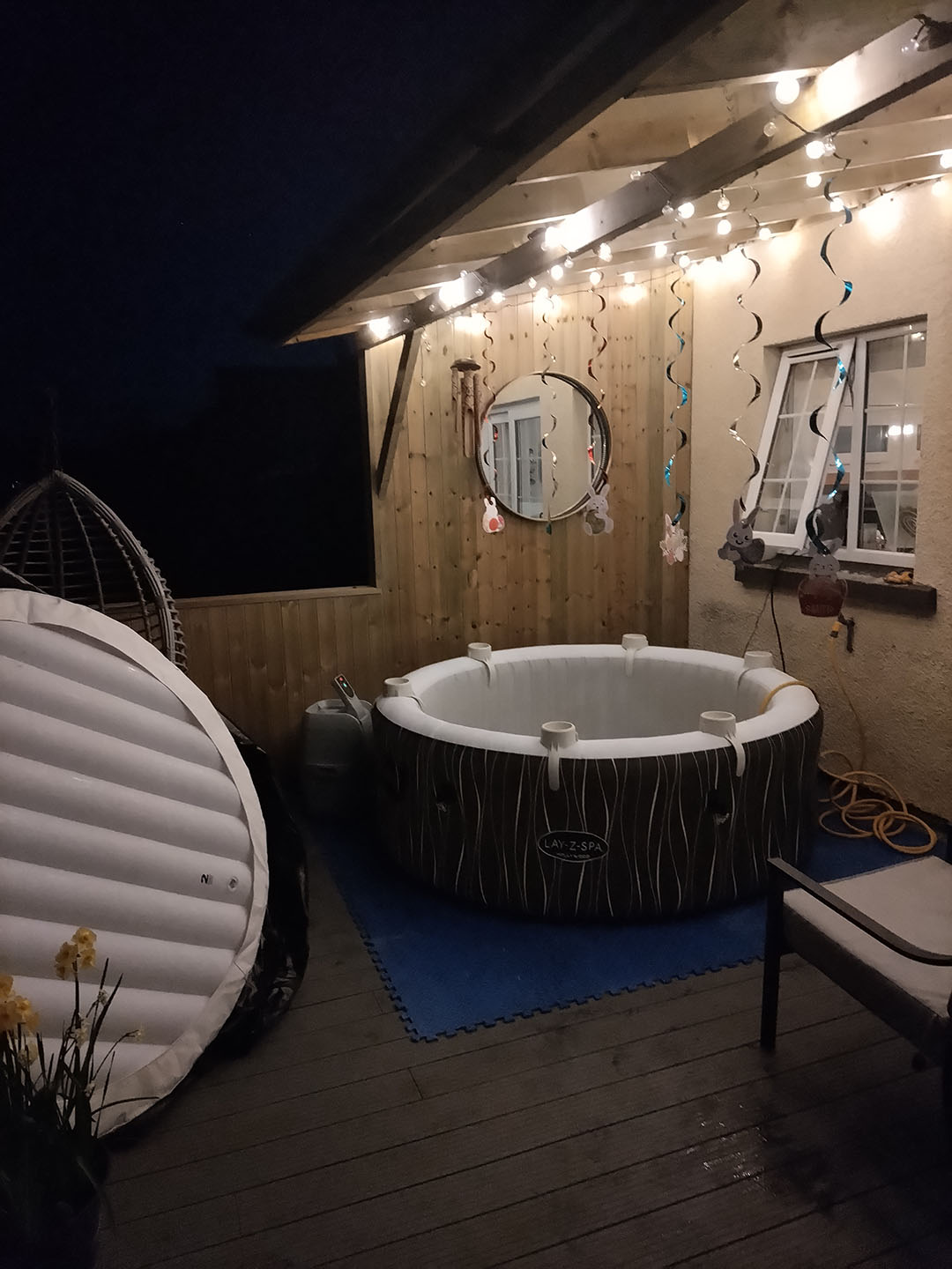 Hot Tub at night ambient lighting